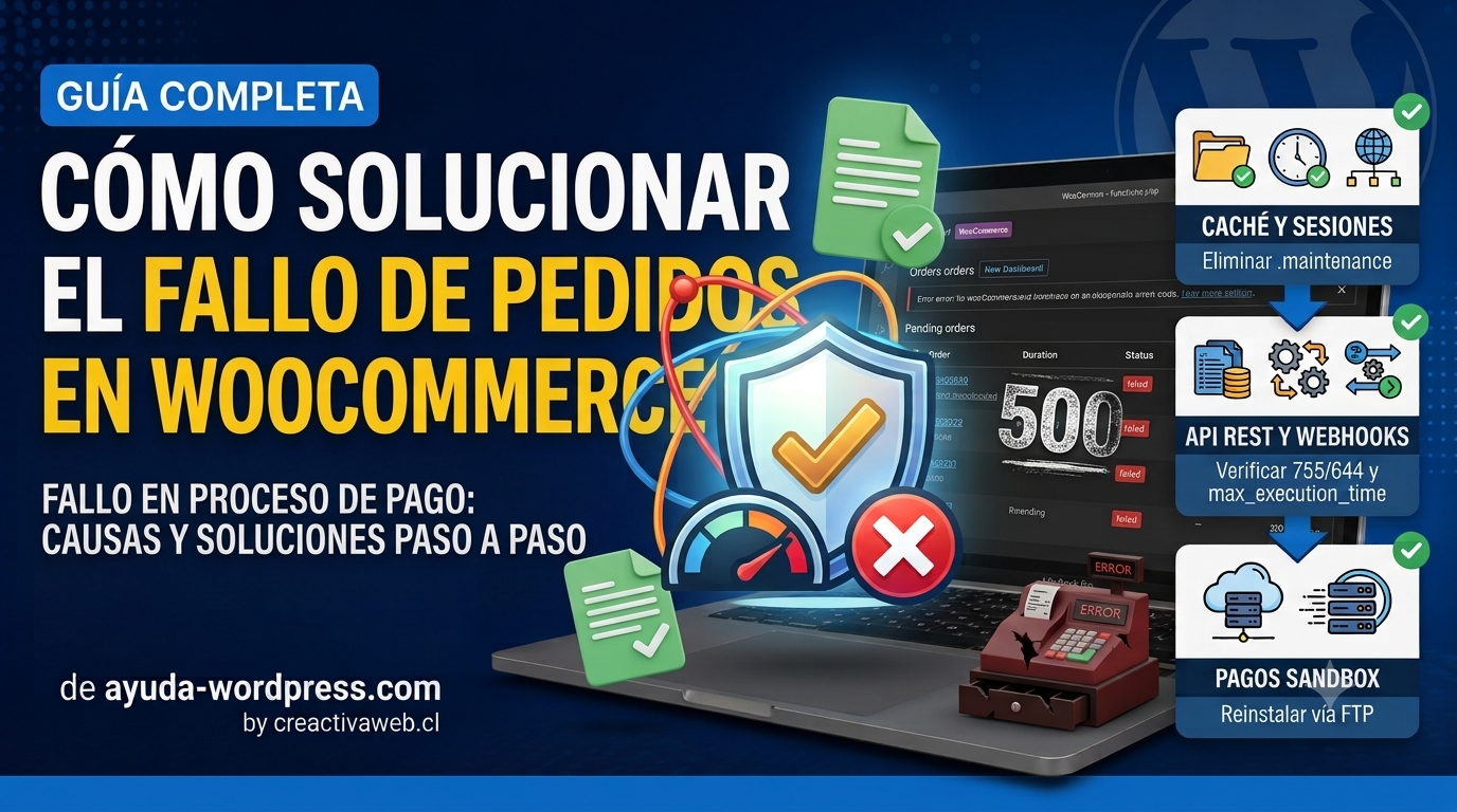fallo pedidos woocommerce